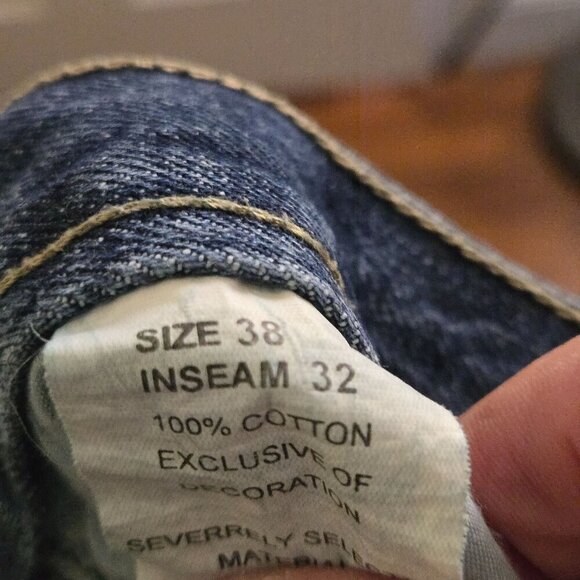 Flyp Straight Leg 100% Cotton Jeans Size 38x32 - Picture 5 of 5